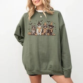 Sudadera cómoda con estampado de gatito de Halloween